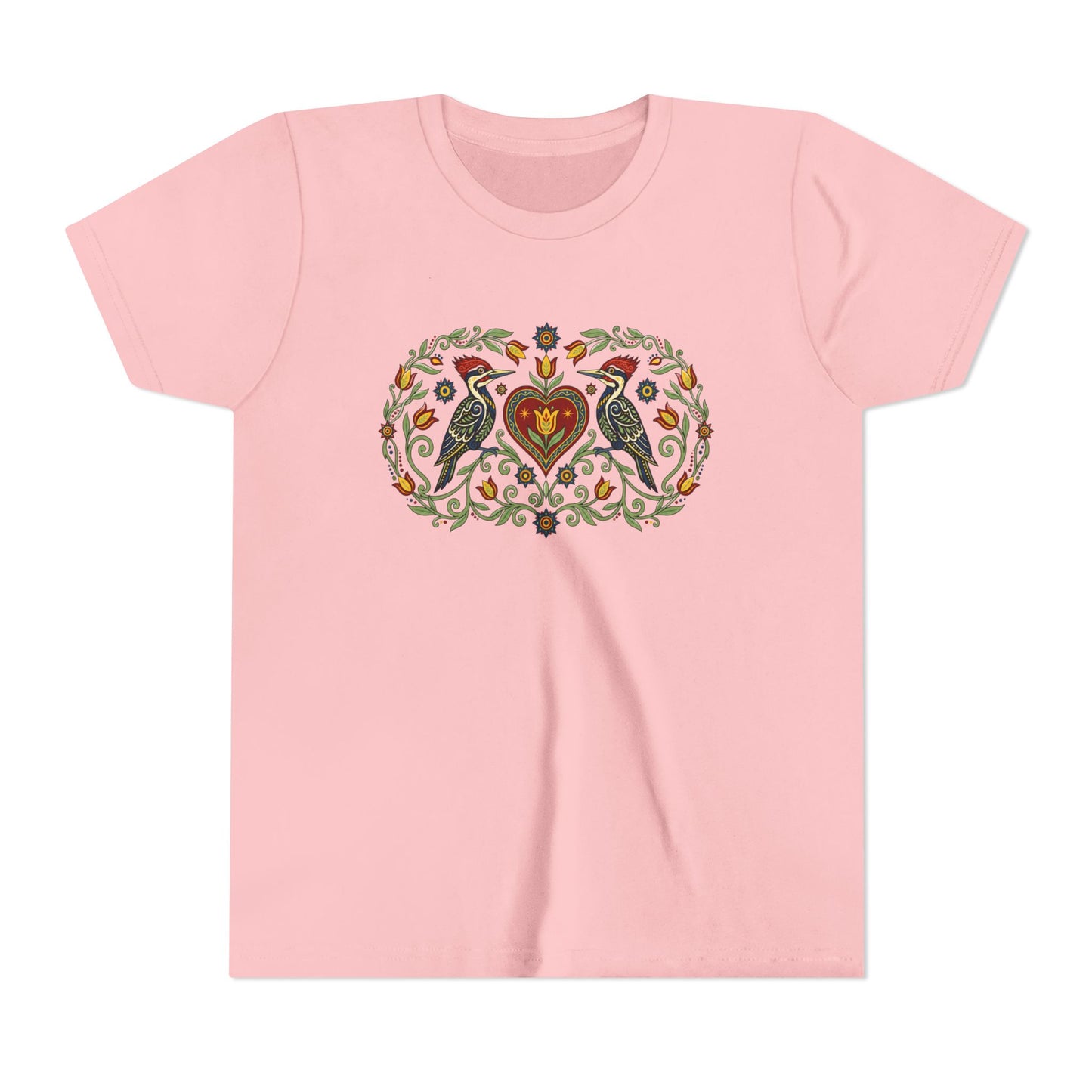 Folk Art Woodpeckers Youth Tee