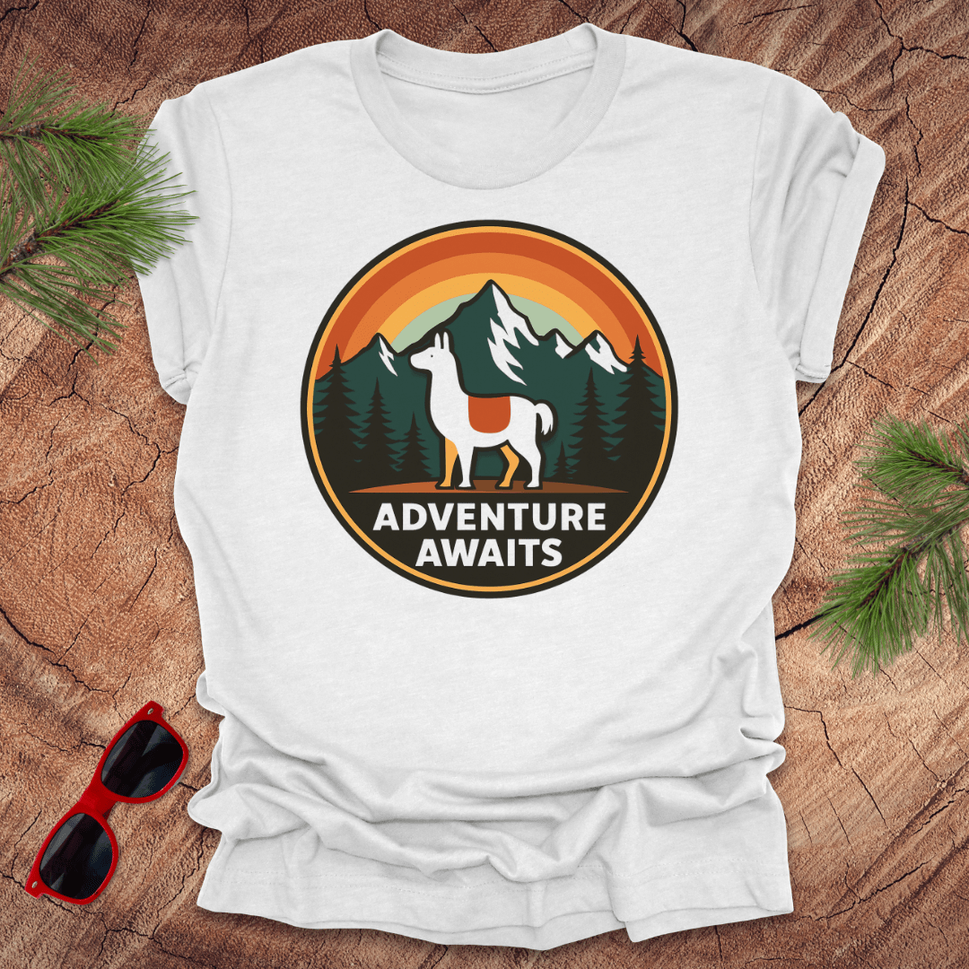 Adventure Awaits Llama Tee - Wandering Owl Adventure Gear