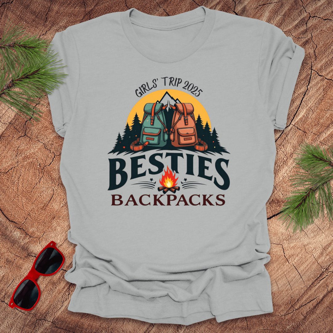 Besties Backpacking Trip 2025 Tee - Wandering Owl Adventure Gear