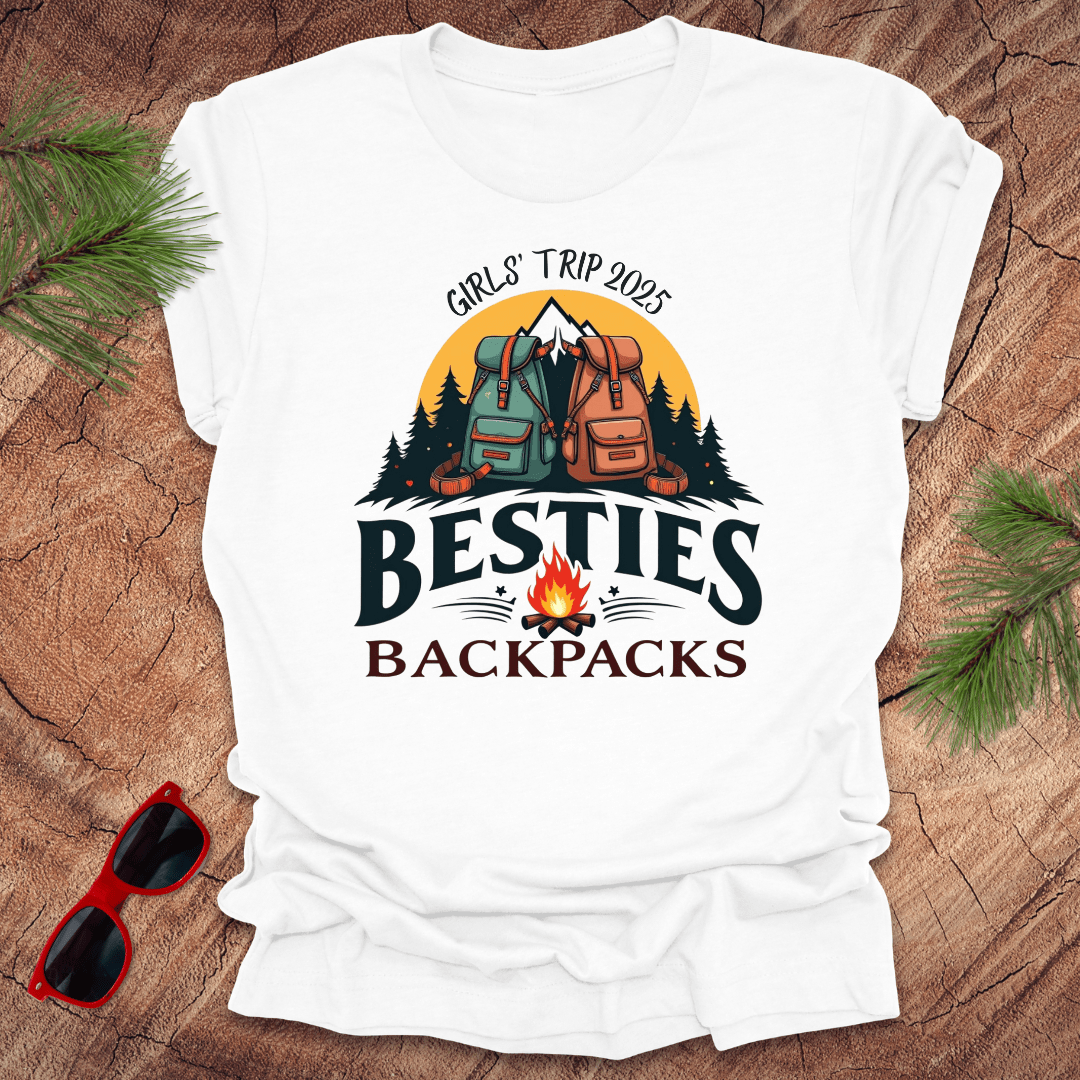 Besties Backpacking Trip 2025 Tee - Wandering Owl Adventure Gear