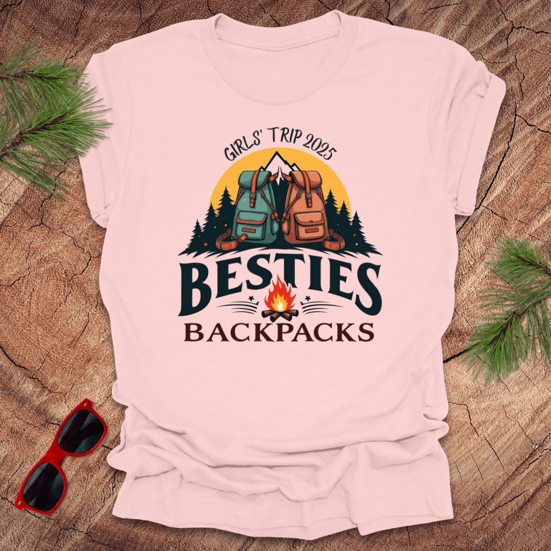 Besties Backpacking Trip 2025 Tee - Wandering Owl Adventure Gear