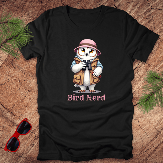 Bird Nerd Snowy Owl Tee - Wandering Owl Adventure Gear