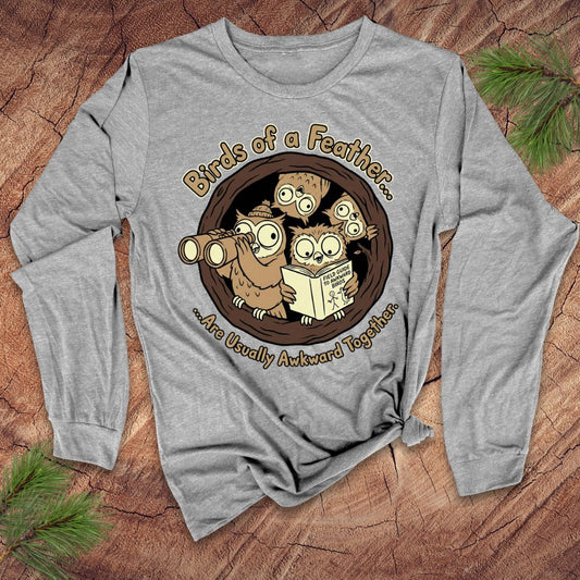 Birds Awkward Together Long-Sleeve Tee
