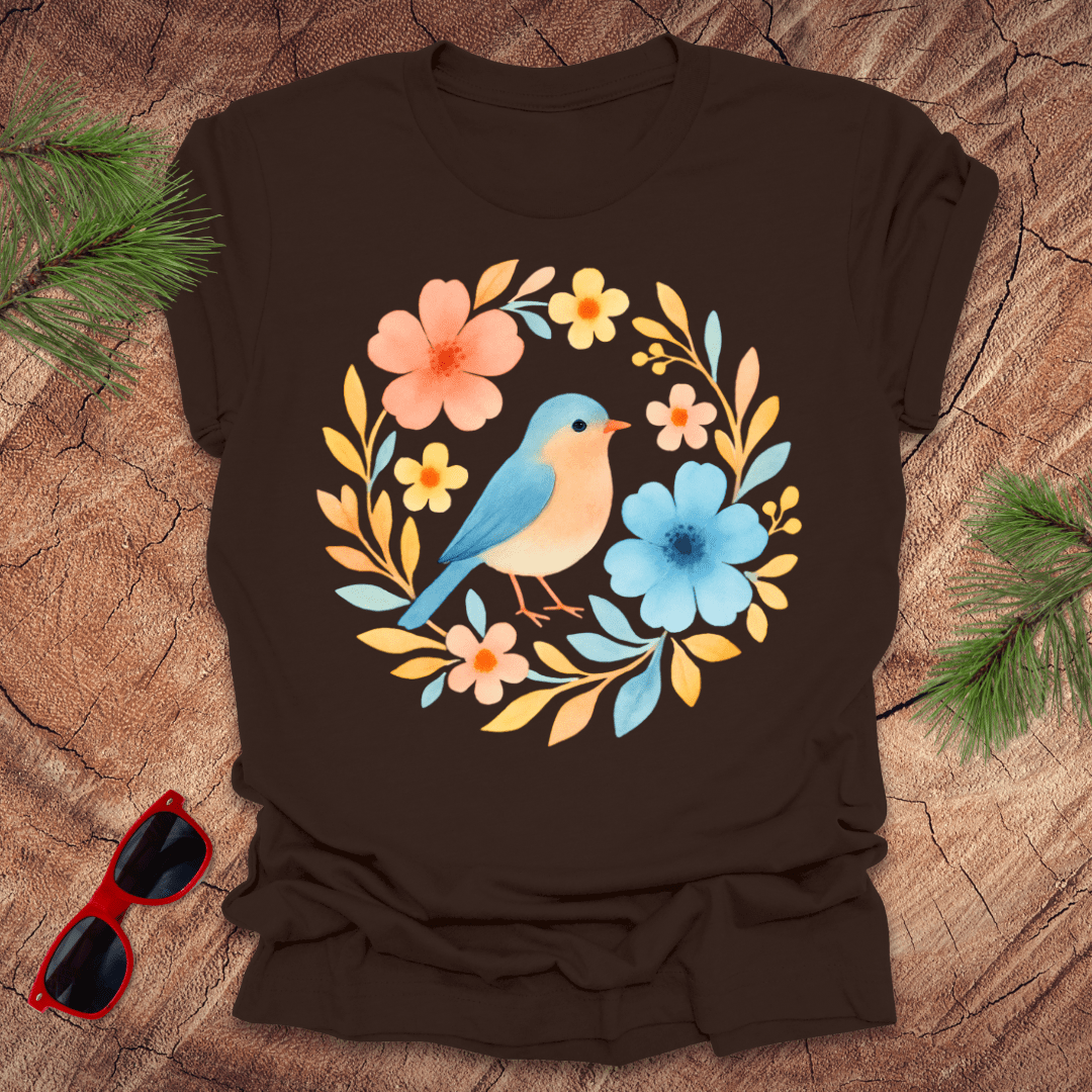 Bluebird and Flowers - Wandering Owl Adventure Gear