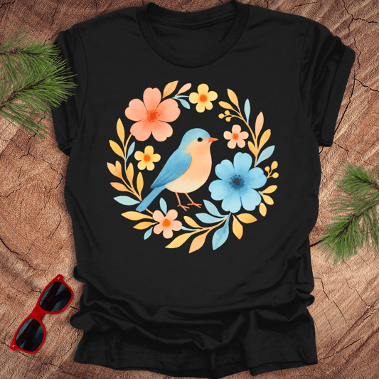 Bluebird and Flowers - Wandering Owl Adventure Gear
