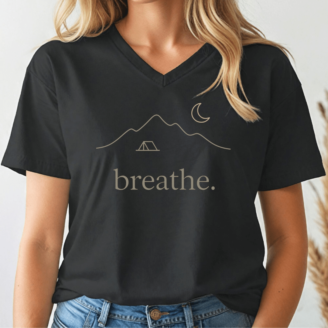 Breathe V - neck Tee - Wandering Owl Adventure Gear