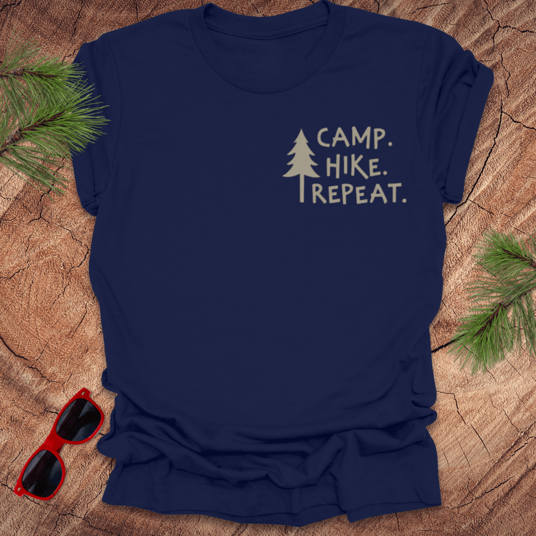 Camp. Hike. Repeat Tee - Wandering Owl Adventure Gear