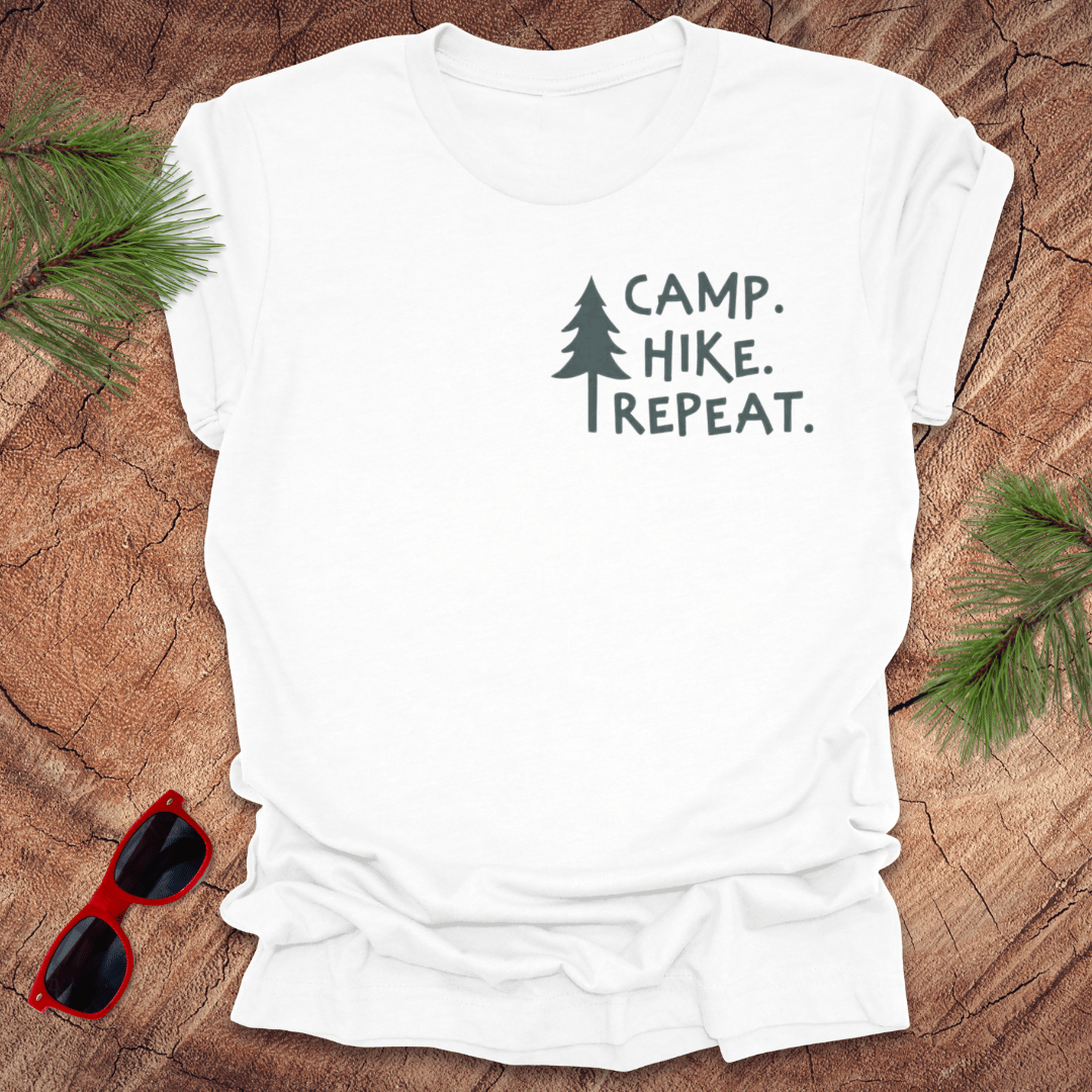 Camp. Hike. Repeat Tee - Wandering Owl Adventure Gear