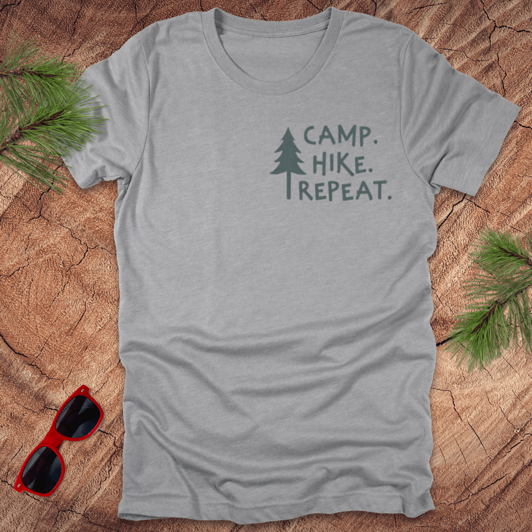 Camp. Hike. Repeat Tee - Wandering Owl Adventure Gear