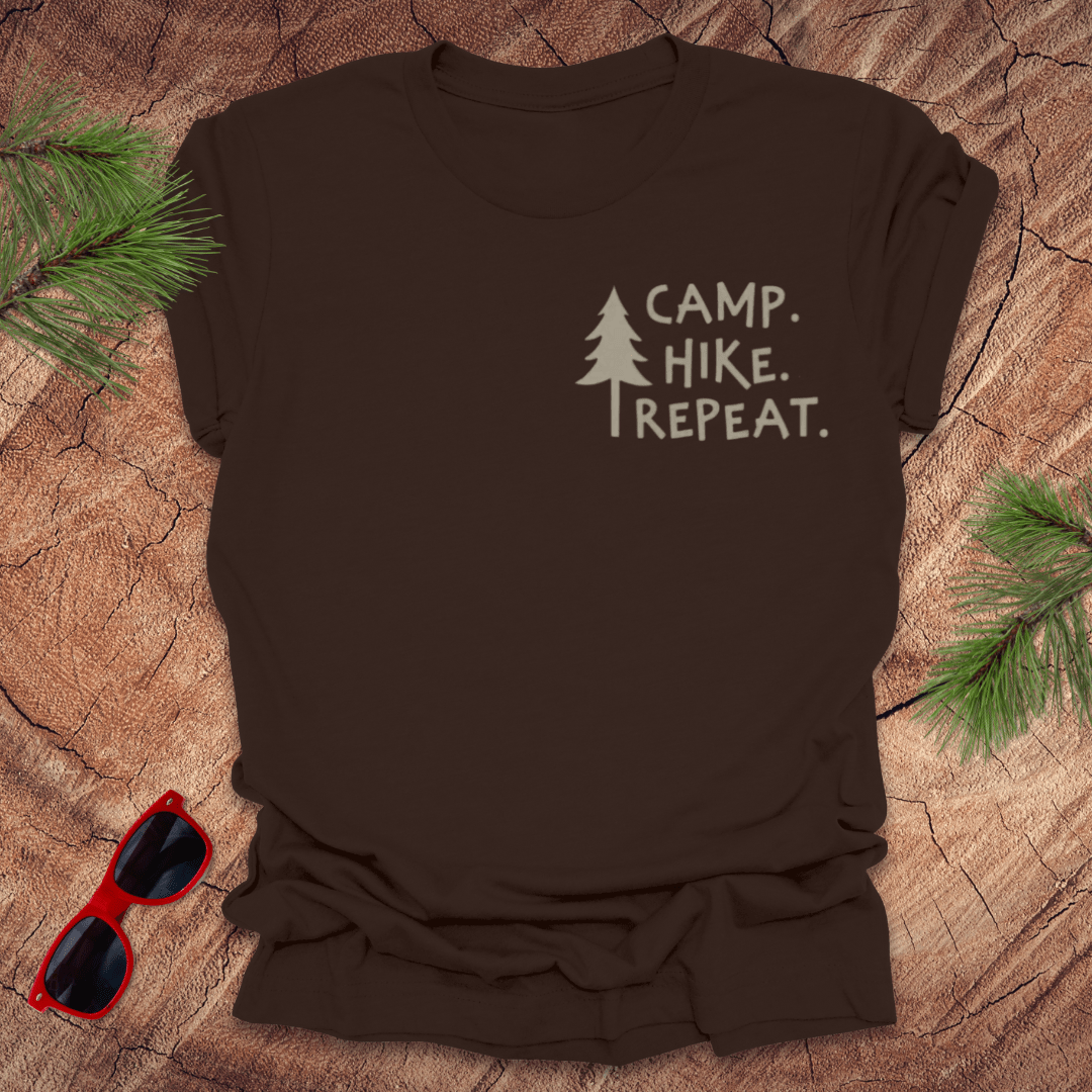Camp. Hike. Repeat Tee - Wandering Owl Adventure Gear
