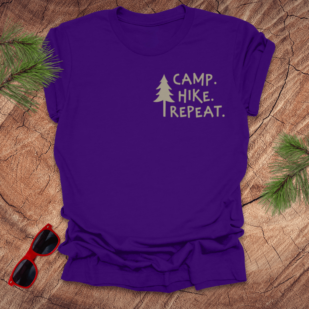 Camp. Hike. Repeat Tee - Wandering Owl Adventure Gear