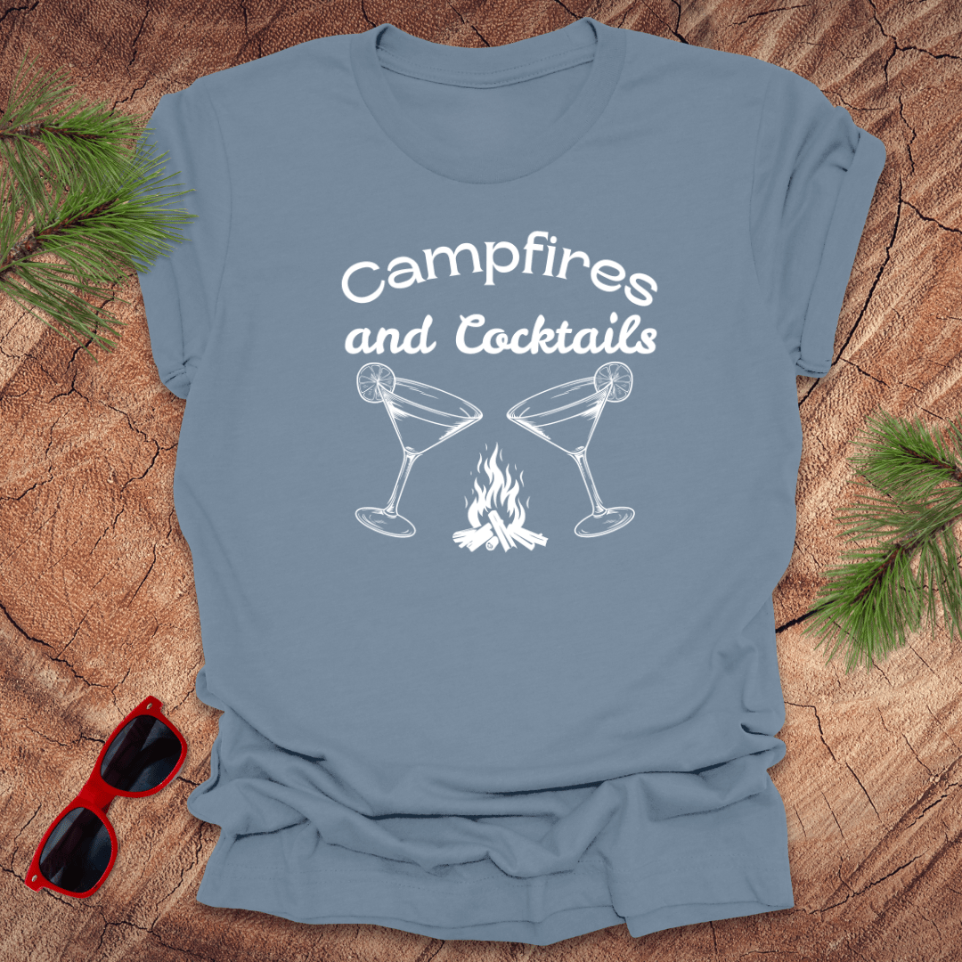 Campfires and Cocktails Tee - Wandering Owl Adventure Gear