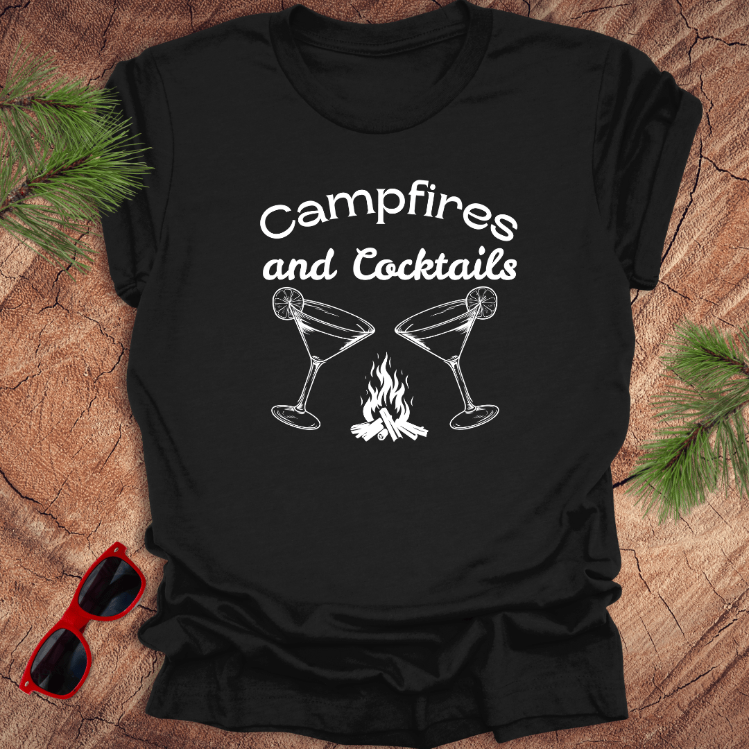Campfires and Cocktails Tee - Wandering Owl Adventure Gear