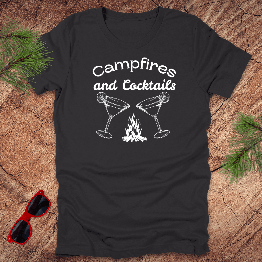 Campfires and Cocktails Tee - Wandering Owl Adventure Gear