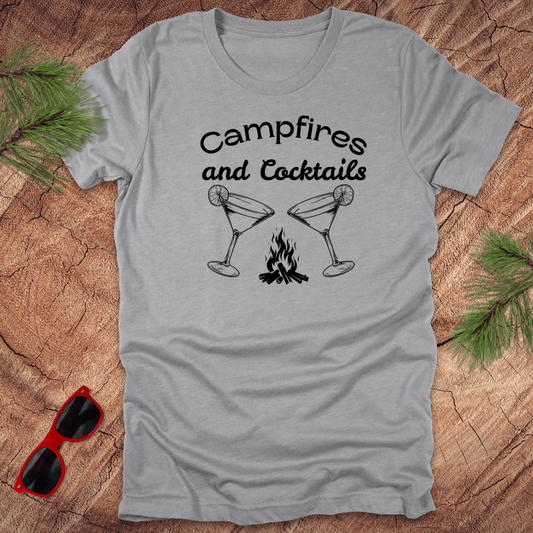 Campfires and Cocktails Tee - Wandering Owl Adventure Gear