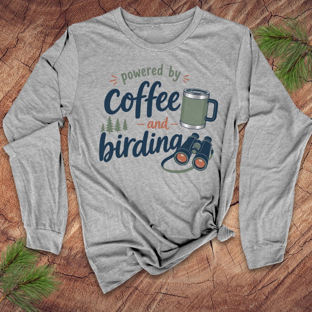 Coffee and Birding Long-Sleeve Tee