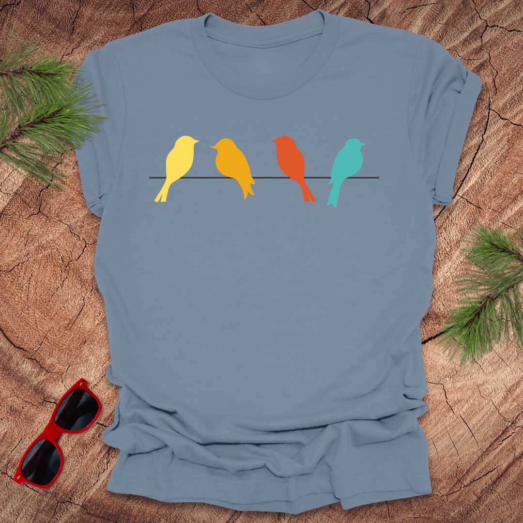 Colorful Birds Tee - Wandering Owl Adventure Gear