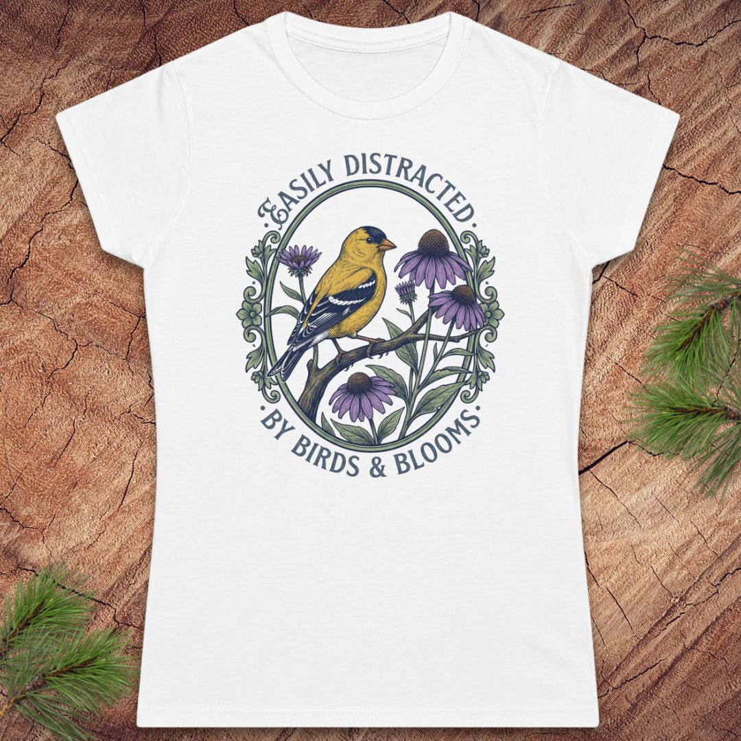 Distracted By Birds And Blooms Women's Tee