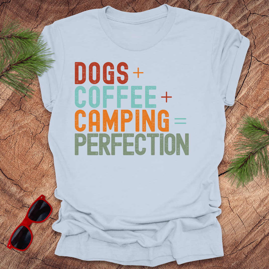 Dogs + Coffee + Hiking = Perfection Tee - Wandering Owl Adventure Gear