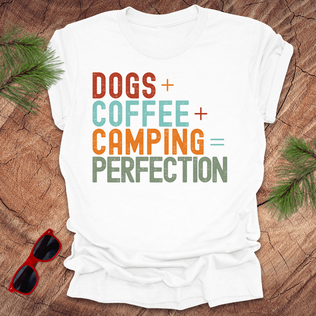 Dogs + Coffee + Hiking = Perfection Tee - Wandering Owl Adventure Gear