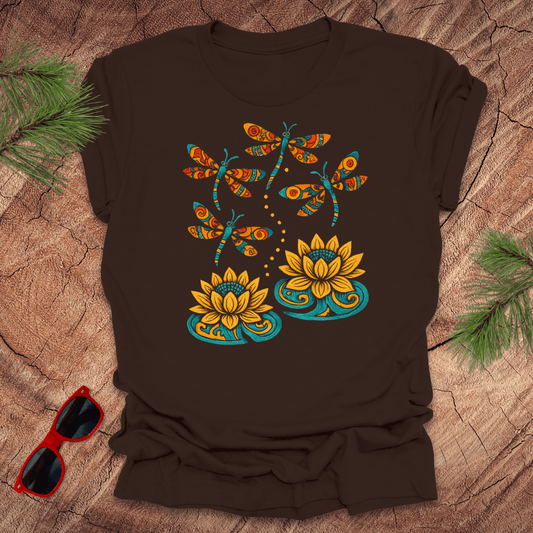 Dragonflies and Water Lillies Tee - Wandering Owl Adventure Gear