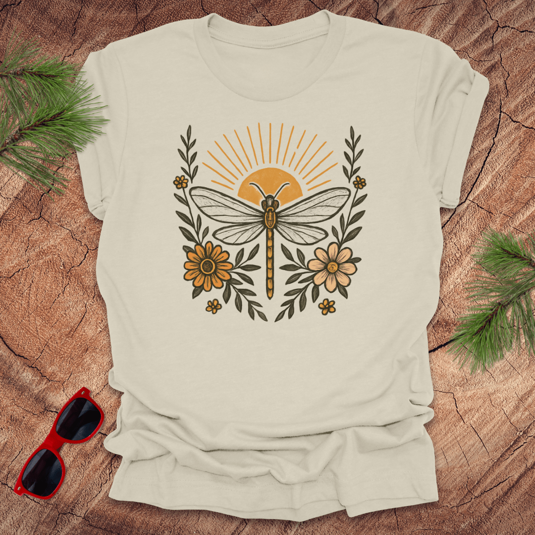 Dragonfly Sunrise Tee - Wandering Owl Adventure Gear