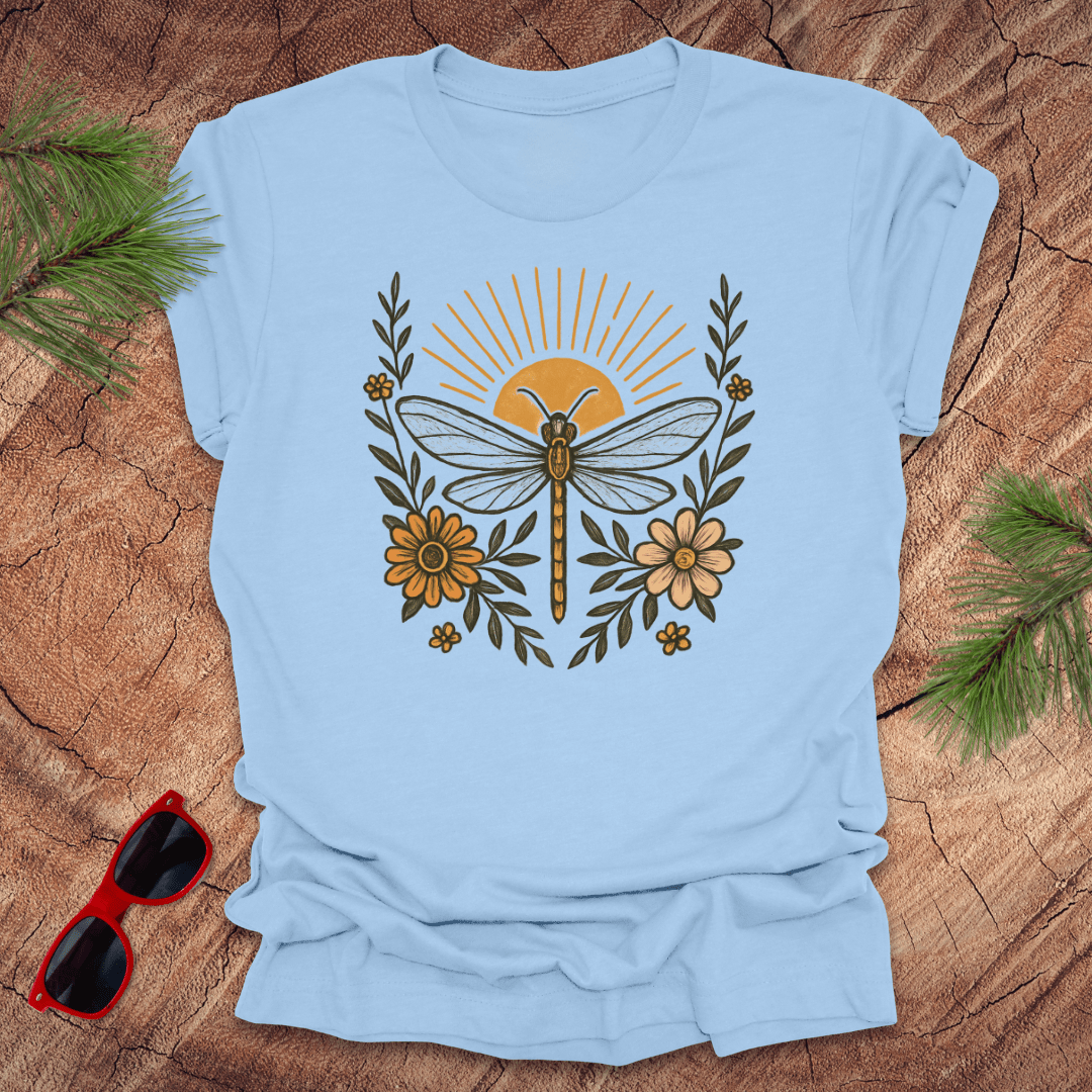 Dragonfly Sunrise Tee - Wandering Owl Adventure Gear