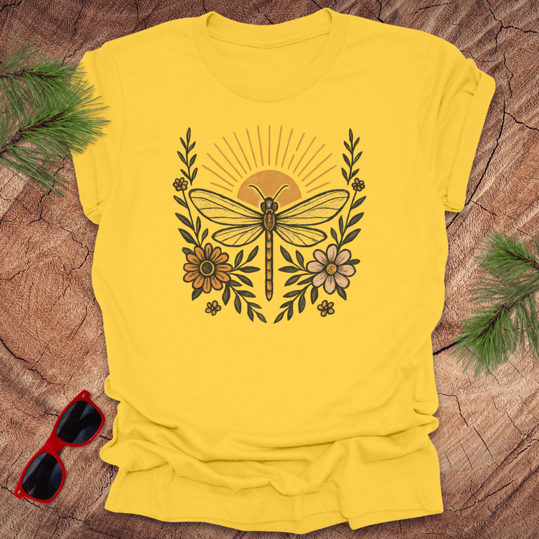 Dragonfly Sunrise Tee - Wandering Owl Adventure Gear