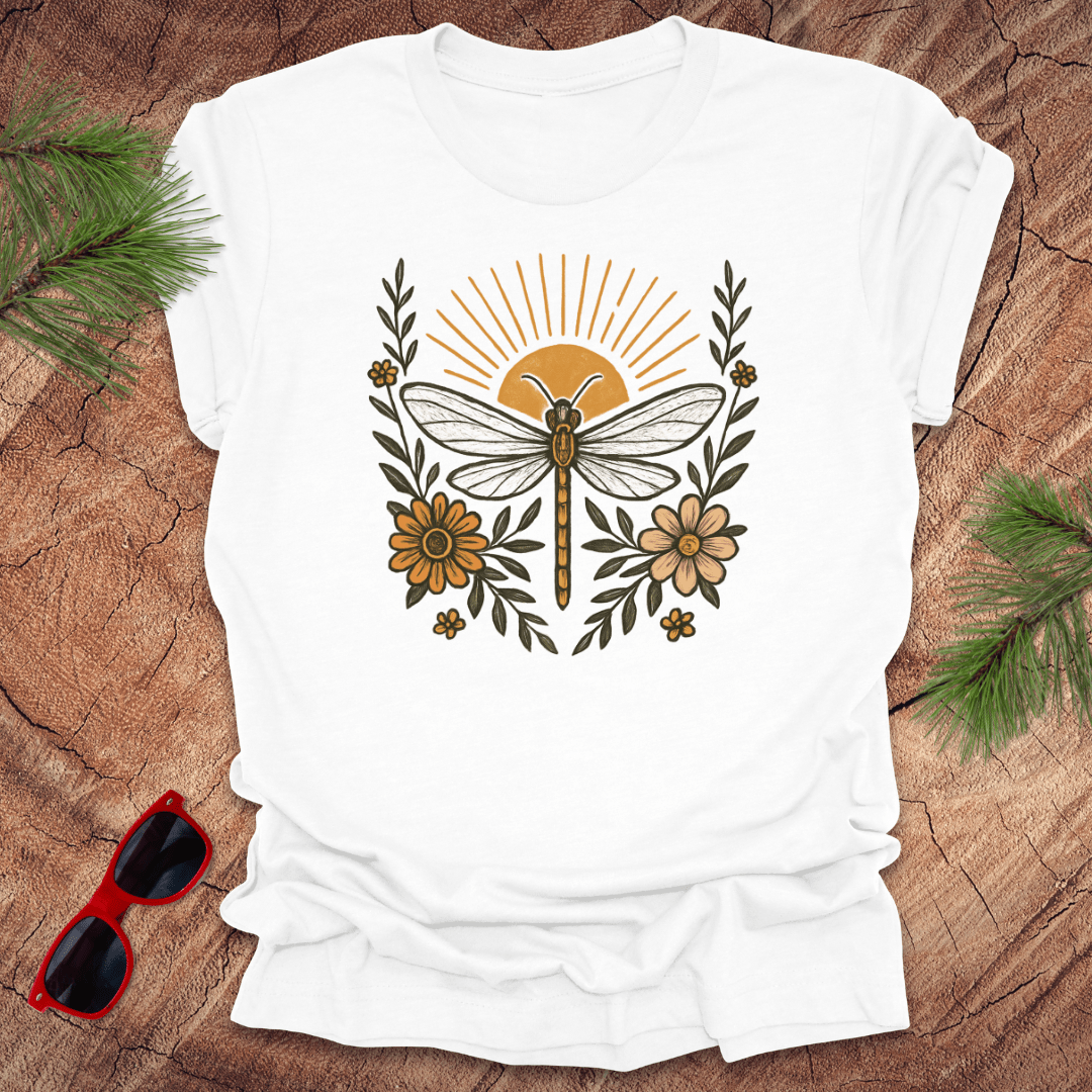 Dragonfly Sunrise Tee - Wandering Owl Adventure Gear
