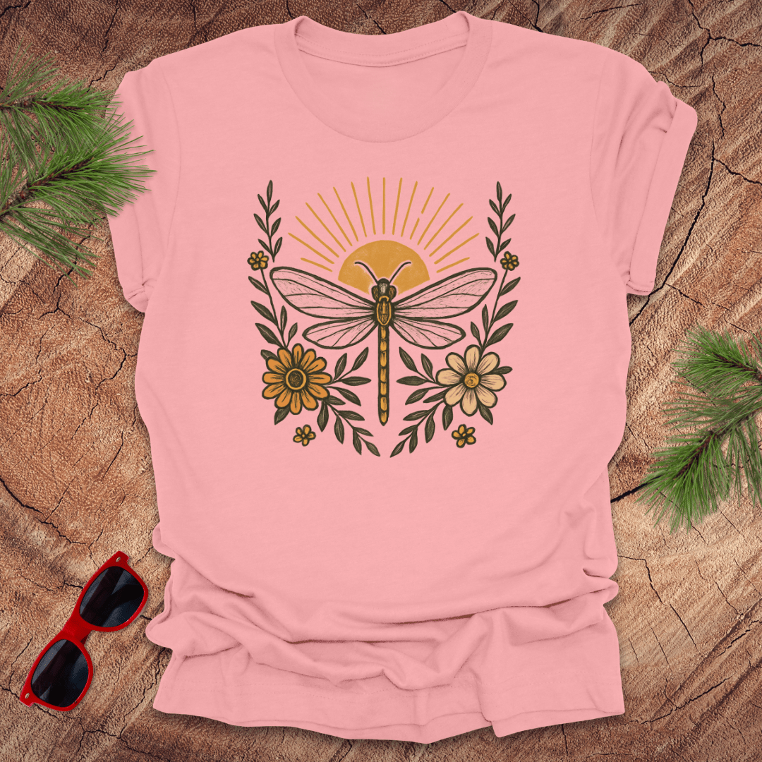 Dragonfly Sunrise Tee - Wandering Owl Adventure Gear