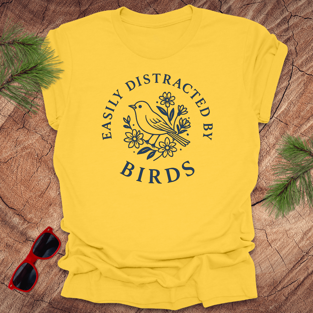 Easily Distracted by Birds Tee - Wandering Owl Adventure Gear