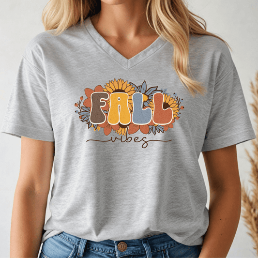 Fall Vibes V - Neck Tee - Wandering Owl Adventure Gear