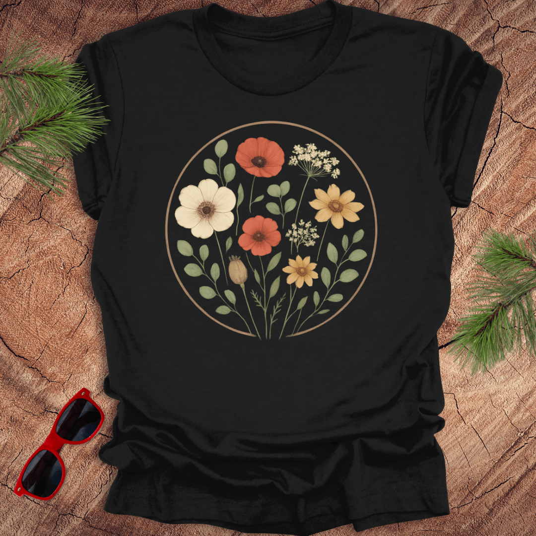 Flower Circle Tee - Wandering Owl Adventure Gear