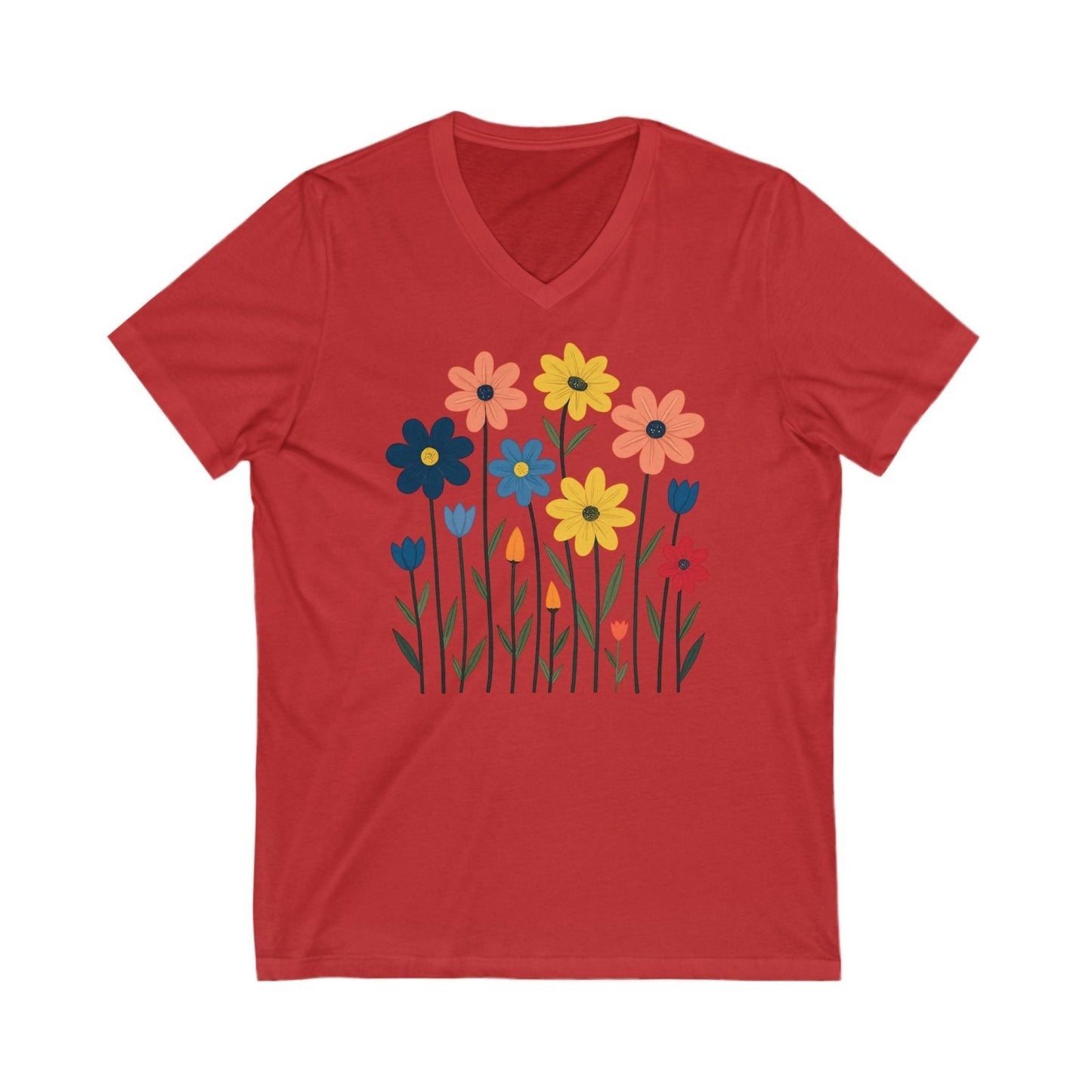 Flower Garden V - neck Tee - Wandering Owl Adventure Gear
