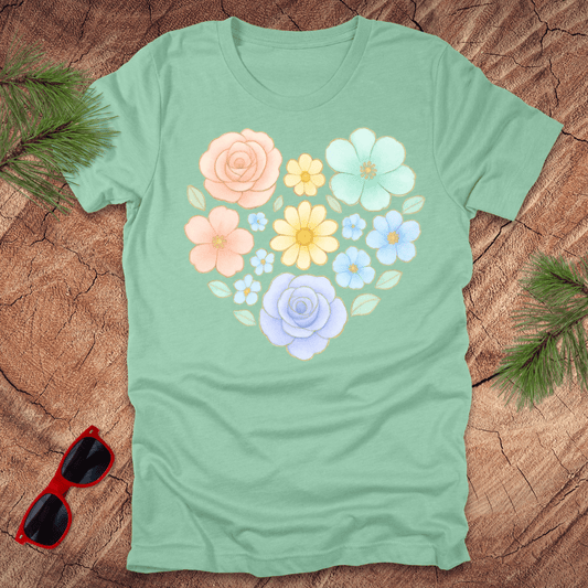 Flower Heart Tee - Wandering Owl Adventure Gear
