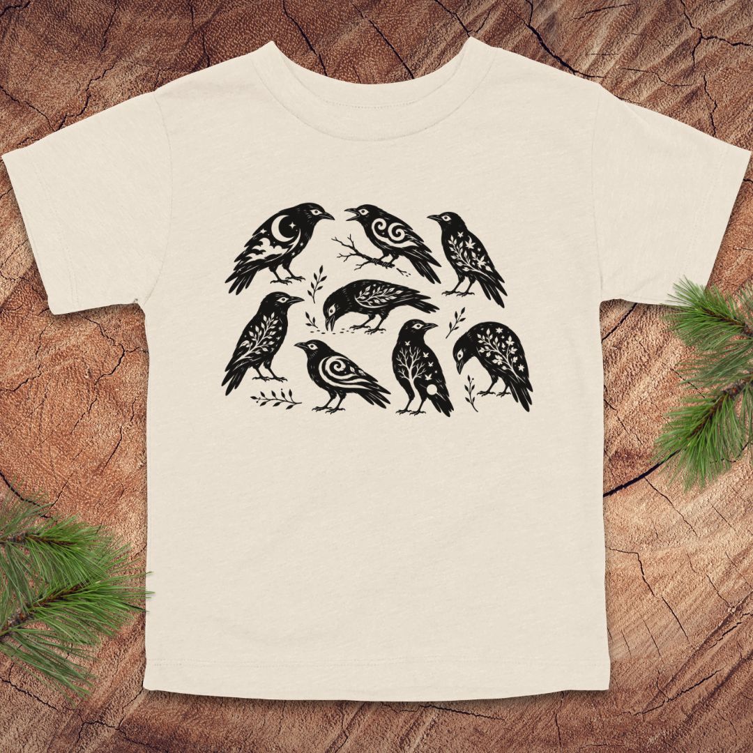 Folk-Art Crows Toddler Tee
