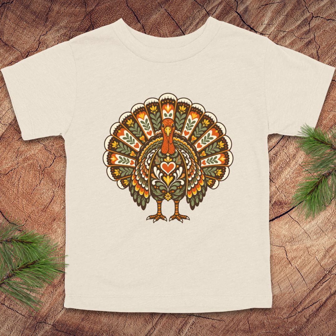 Folk Art Turkey Toddler Tee