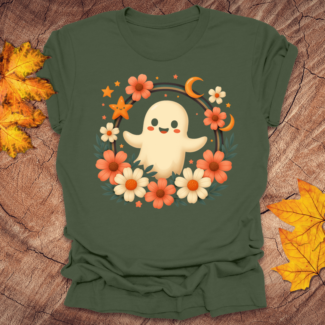 Ghost and Flowers Tee - Wandering Owl Adventure Gear