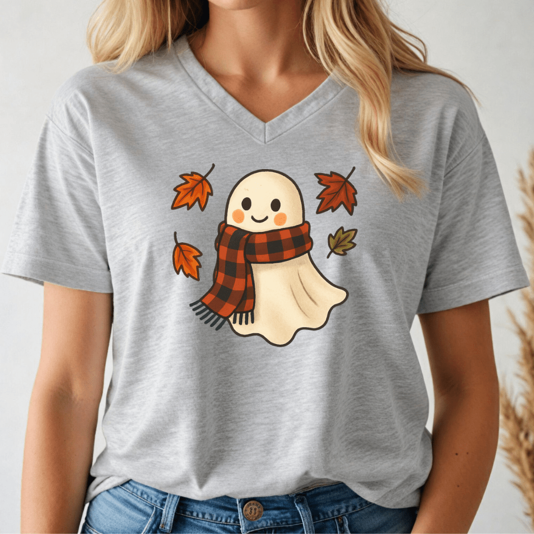 Ghosts of Fall V - neck Tee - Wandering Owl Adventure Gear