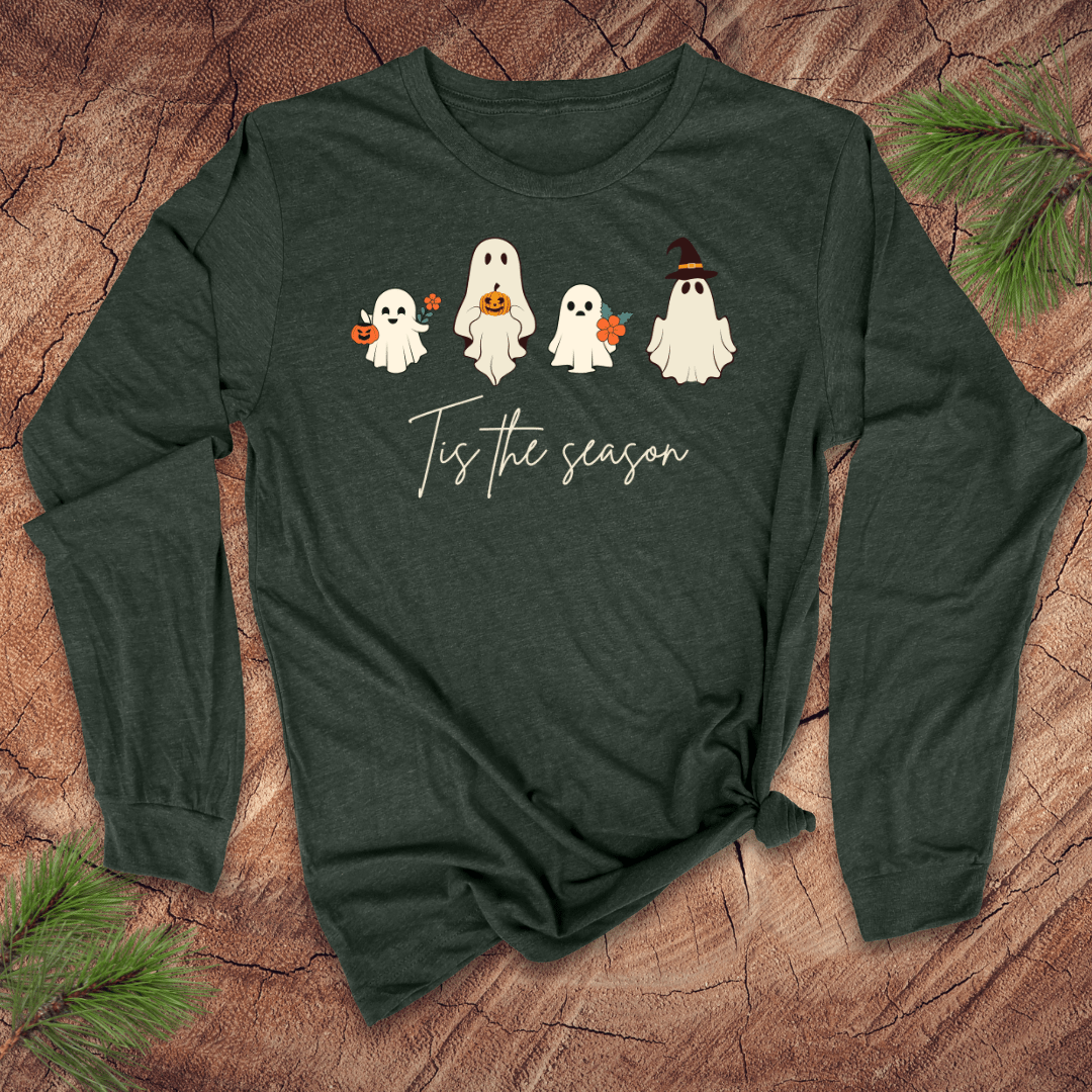 Halloween Season Ghosties Long - Sleeve Tee - Wandering Owl Adventure Gear