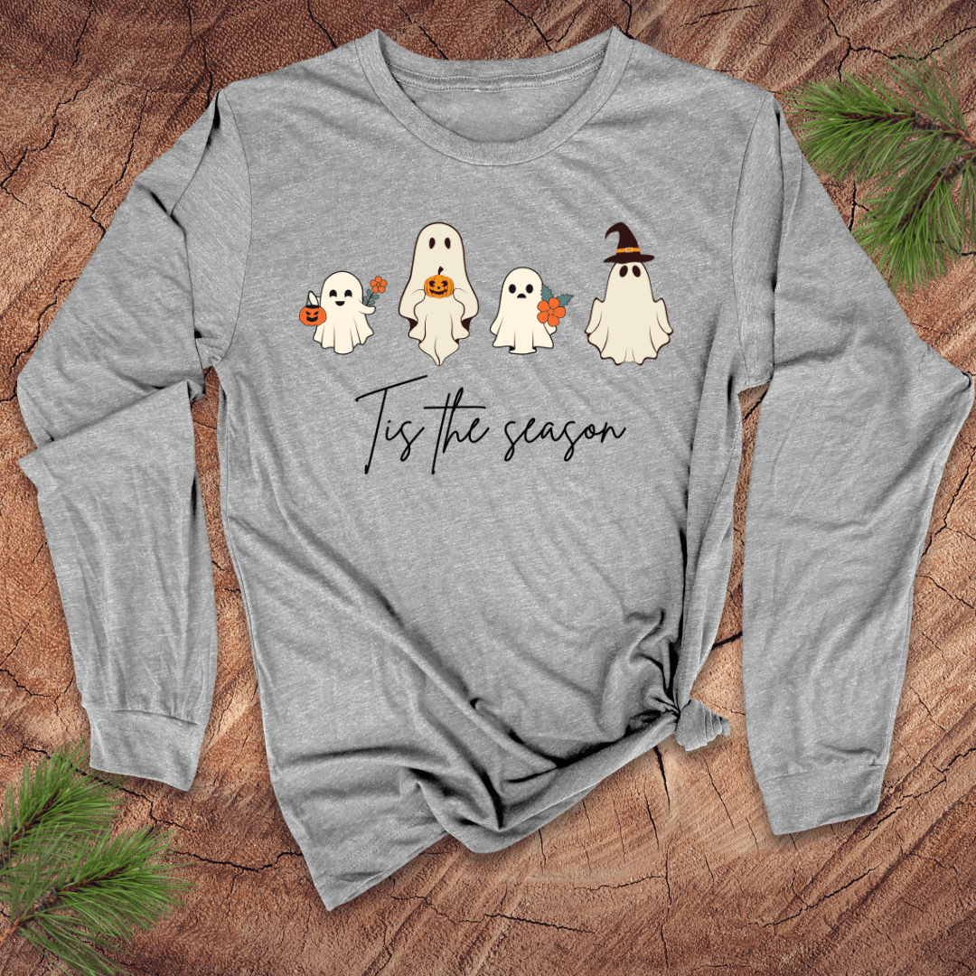 Halloween Season Ghosties Long - Sleeve Tee - Wandering Owl Adventure Gear