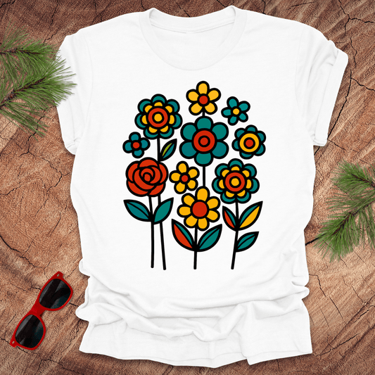 Happy Flowers Tee - Wandering Owl Adventure Gear