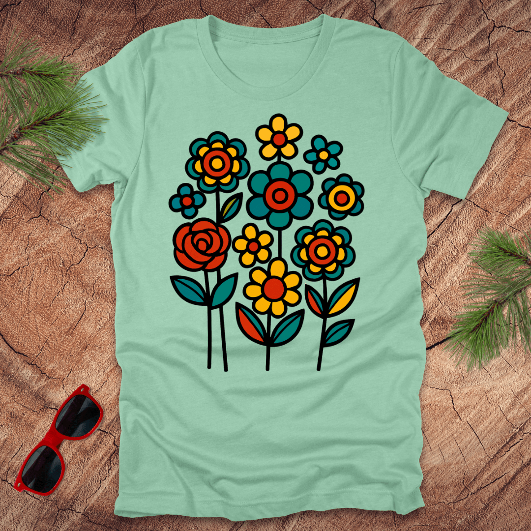 Happy Flowers Tee - Wandering Owl Adventure Gear