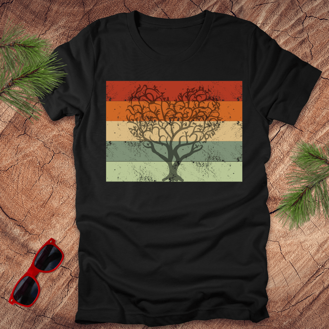 Heart Tree Retro Tee - Wandering Owl Adventure Gear
