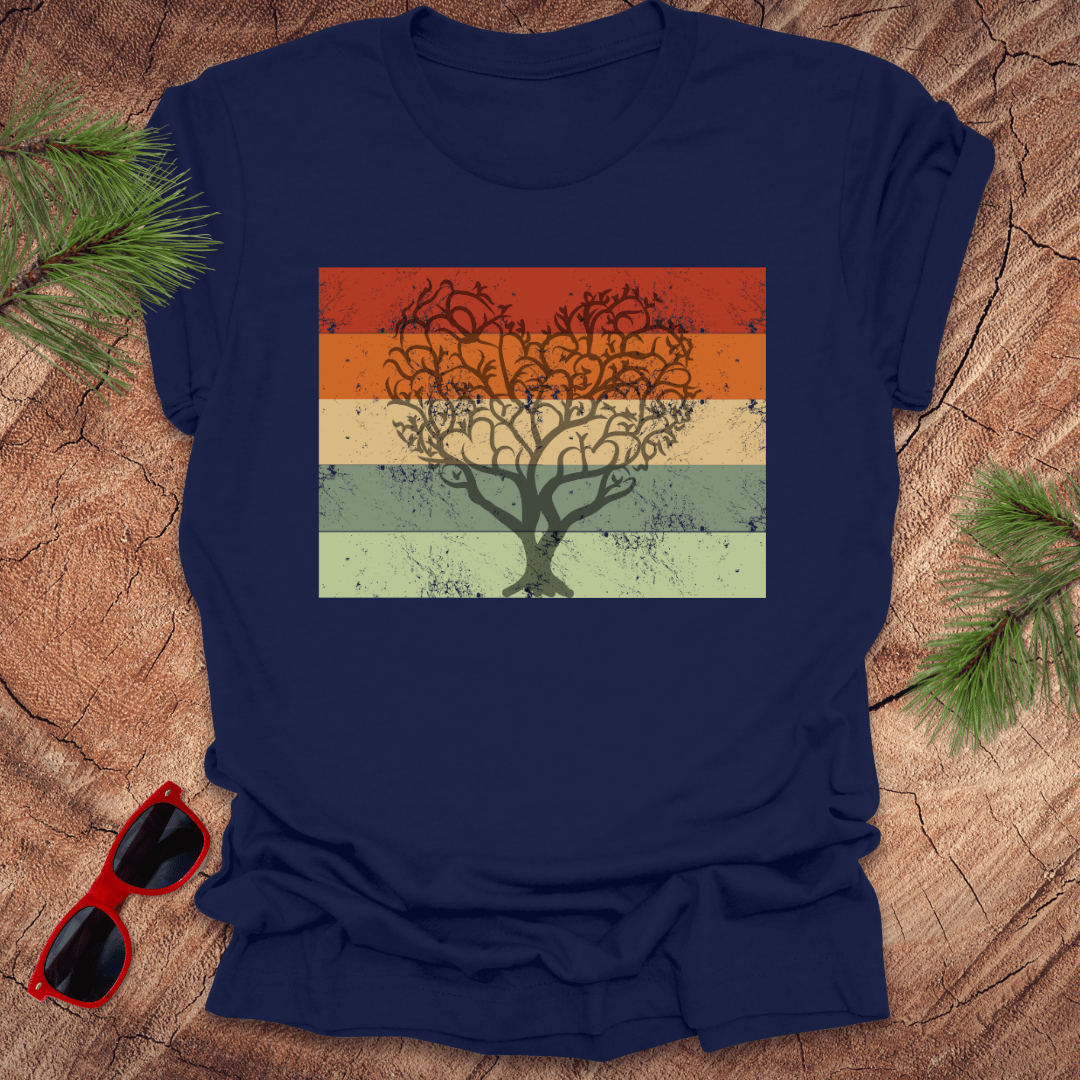 Heart Tree Retro Tee - Wandering Owl Adventure Gear
