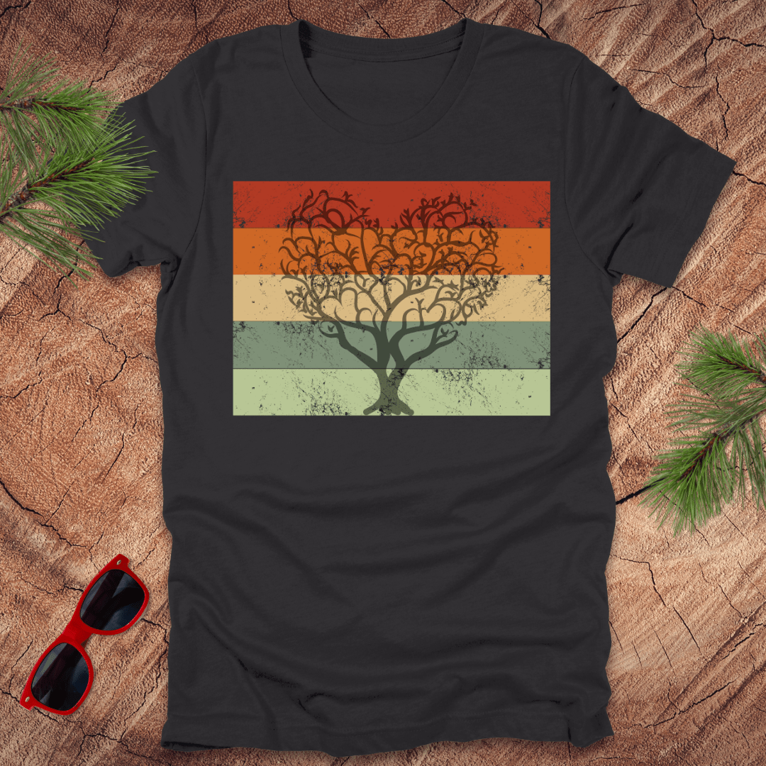 Heart Tree Retro Tee - Wandering Owl Adventure Gear