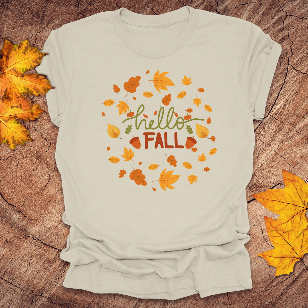 Hello Fall Autumn Tee - Wandering Owl Adventure Gear