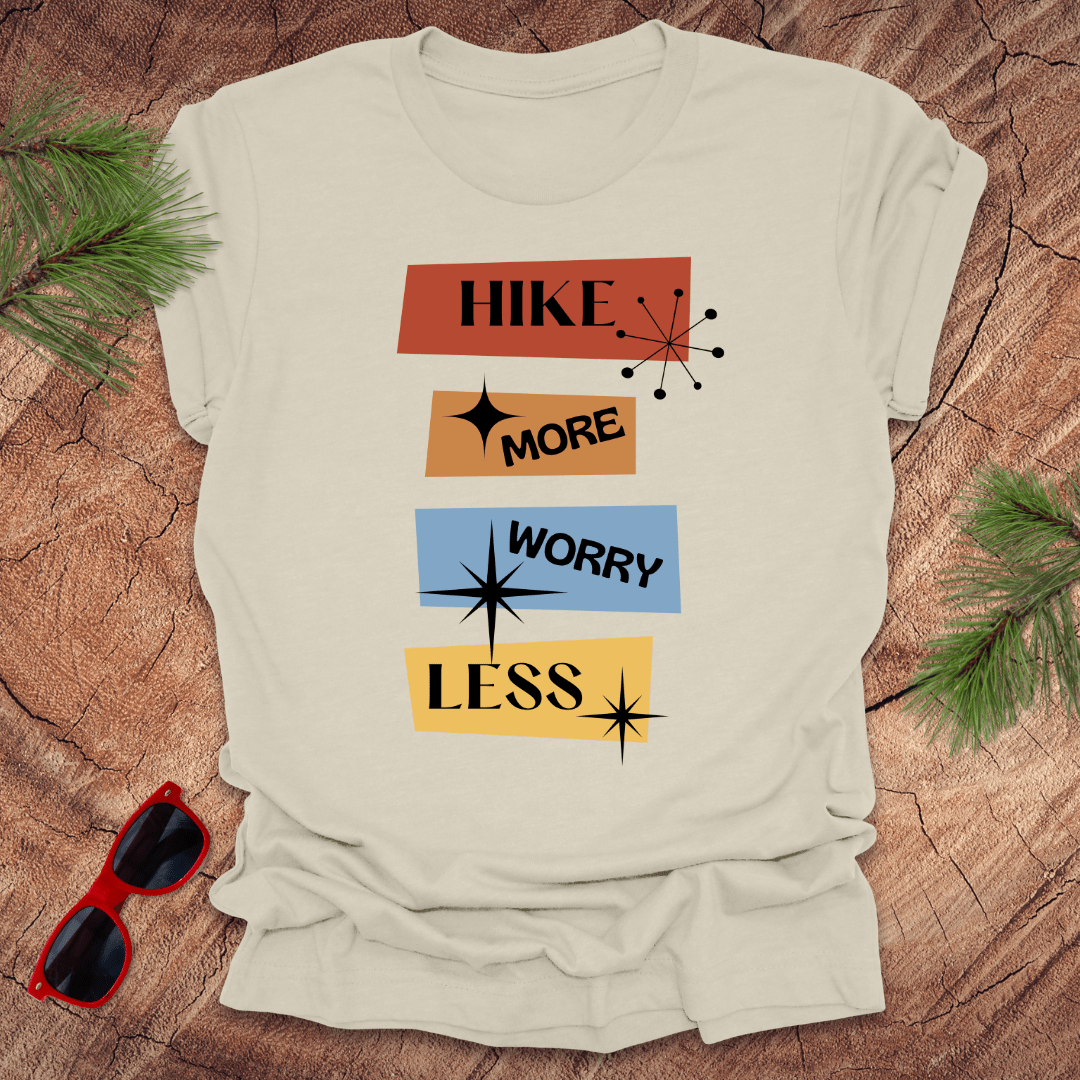 Hike More Worry Less Tee - Wandering Owl Adventure Gear