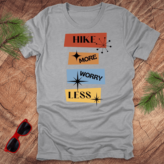 Hike More Worry Less Tee - Wandering Owl Adventure Gear