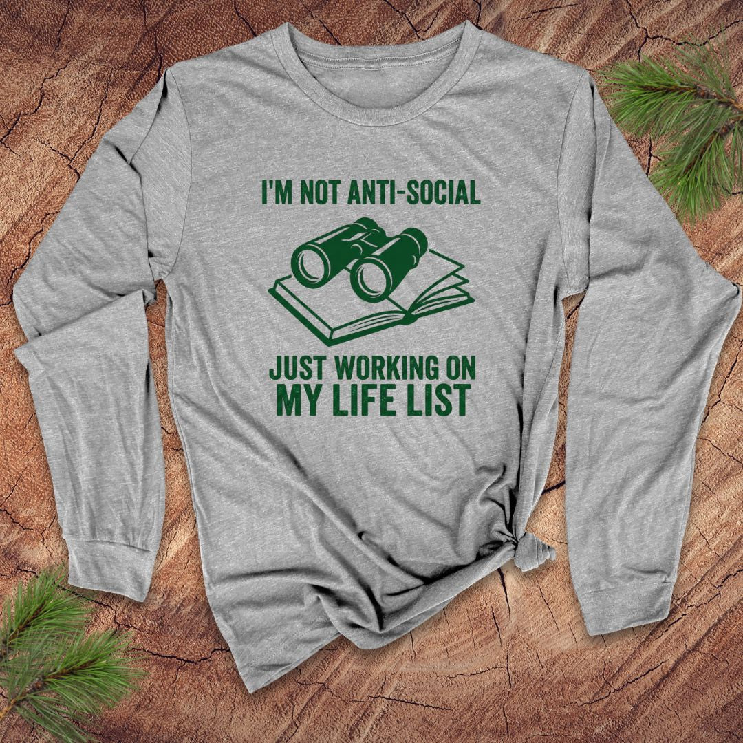 Life List Birdwatching Long-Sleeve Tee